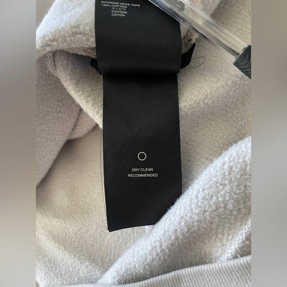 Fear of god M GRAYS 3/4 sleeve sweatshirt bone Jerry gym concrete white kangaroo - Picture 4 of 8